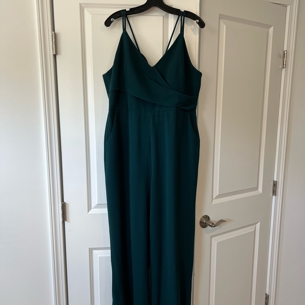 Dress the Population Braxton Jumpsuit, in Jewel Tone Green